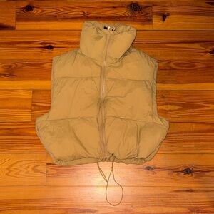 Women’s Tan Puffer Vest